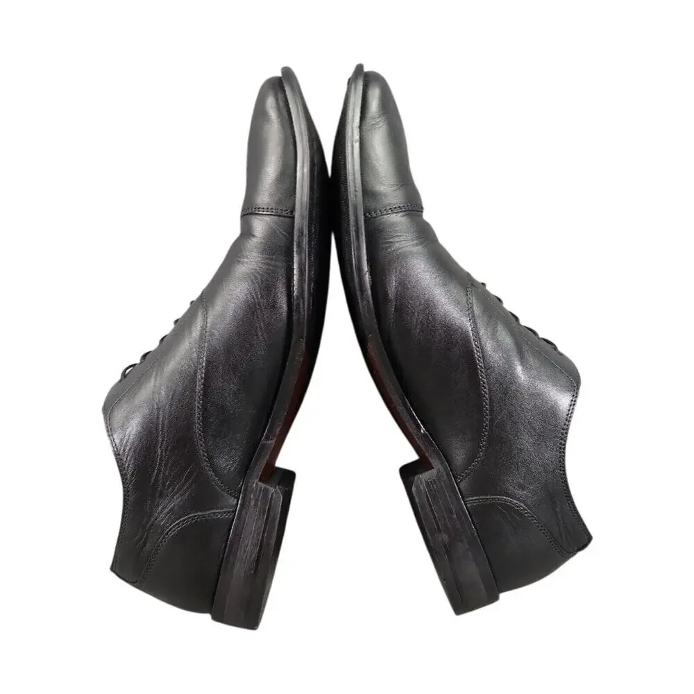 Cole Haan Shoes Men 12 Oxford Broadway Cap Toe Leather Black Classic Dress Event